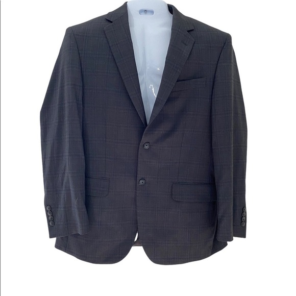 Jos A Bank Men's Gray Plaid Suit Jacket/Sport Coat Tailored Fit